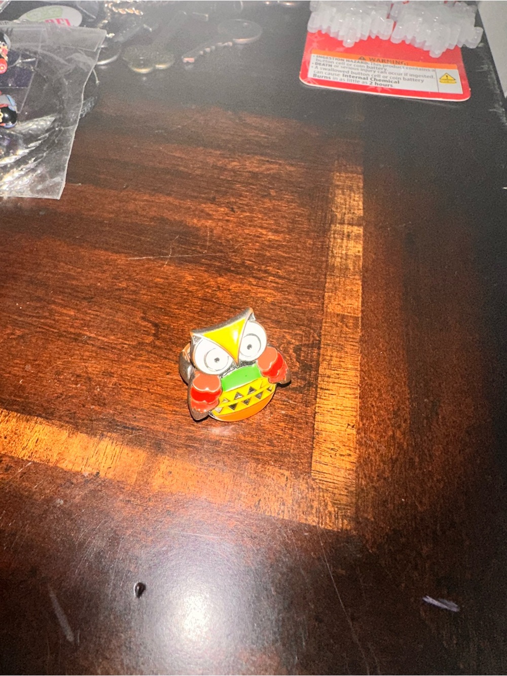 Colorful Owl Stuffed Animal Accessory - Yellow, Orange & Green